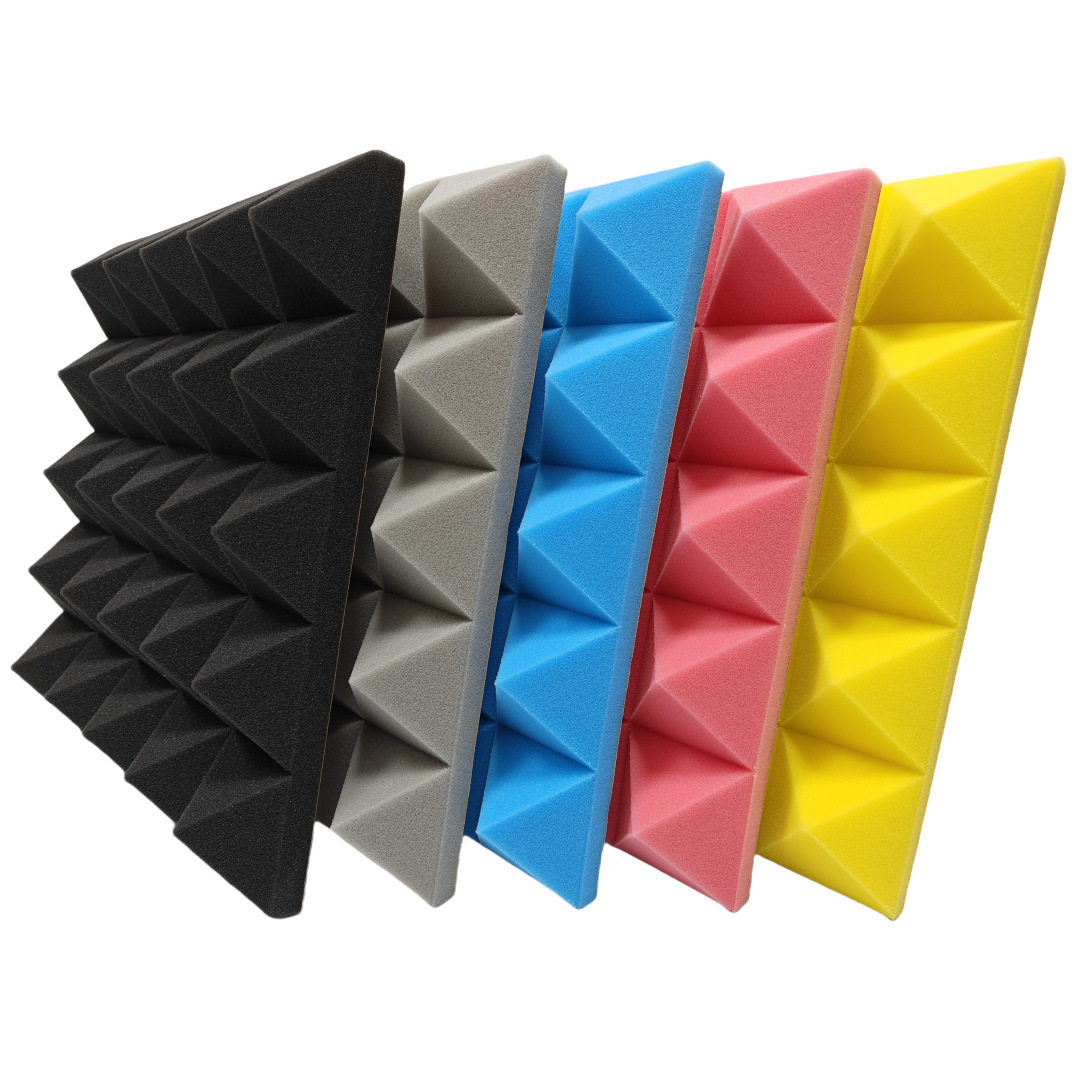Soundproof cotton, sound-absorbing cotton, wall, interior self-adhesive drum room, bedroom, recording studio, pyramid anchor, sound-absorbing sponge material Item Picture