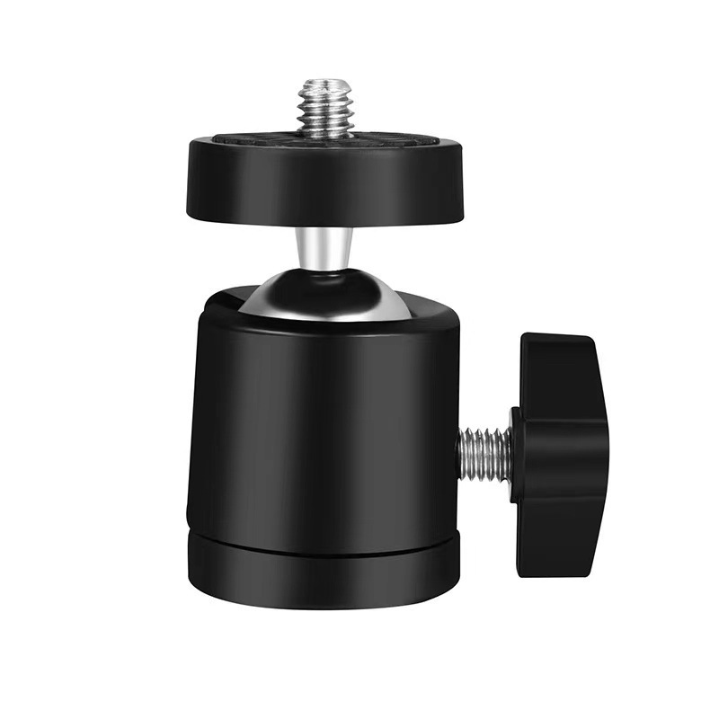 金属云台三脚架云台万向球头360°旋转调节1/4接口直播摄影小云台 Item Picture