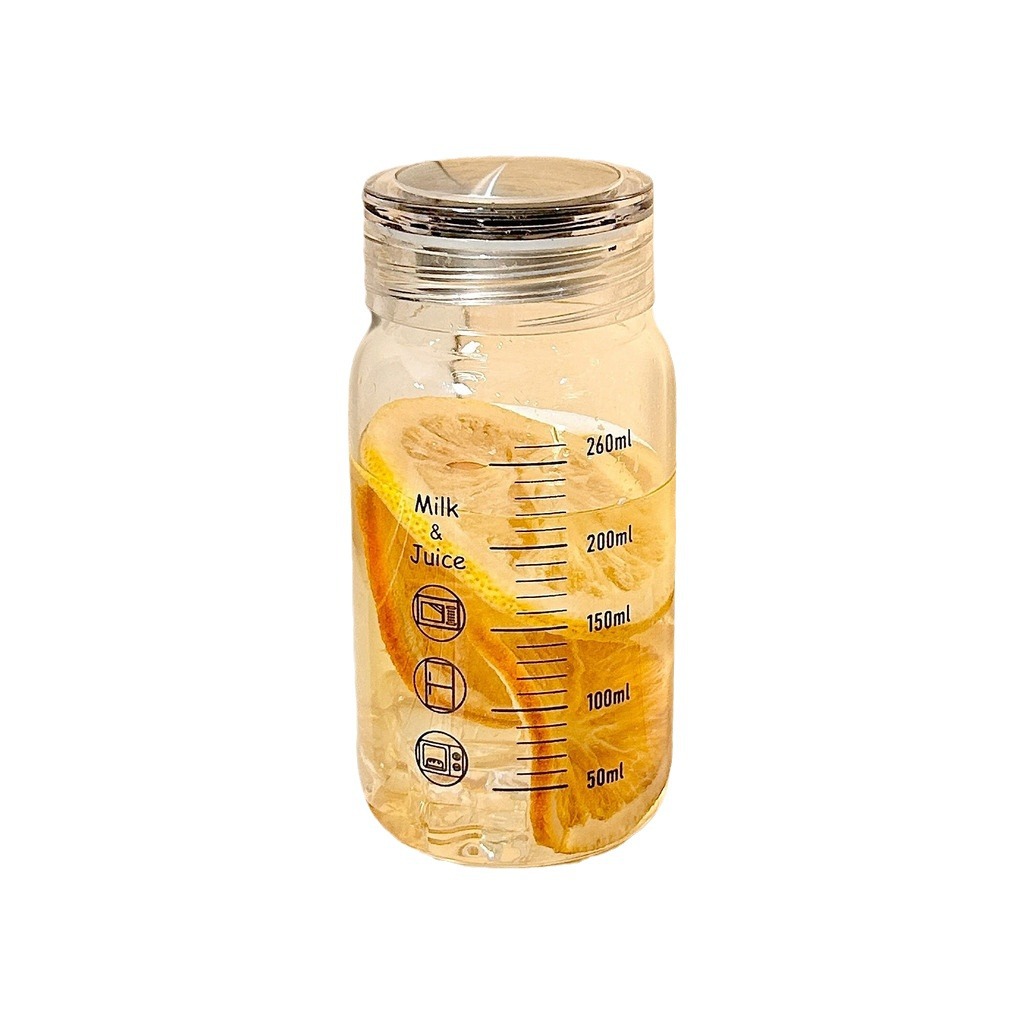 Milk cup, high-temperature resistant glass, student portable microwave, soy milk cup, household covered graduated cup, sealed Item Picture