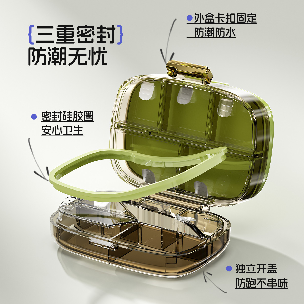 塑料透明药箱/收纳箱/手提箱/家用收纳产品图