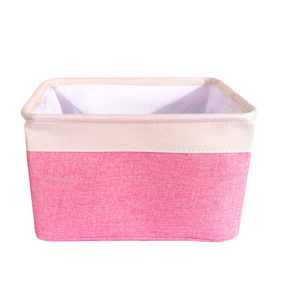 收纳篮加厚双/可折叠收纳白底实物图