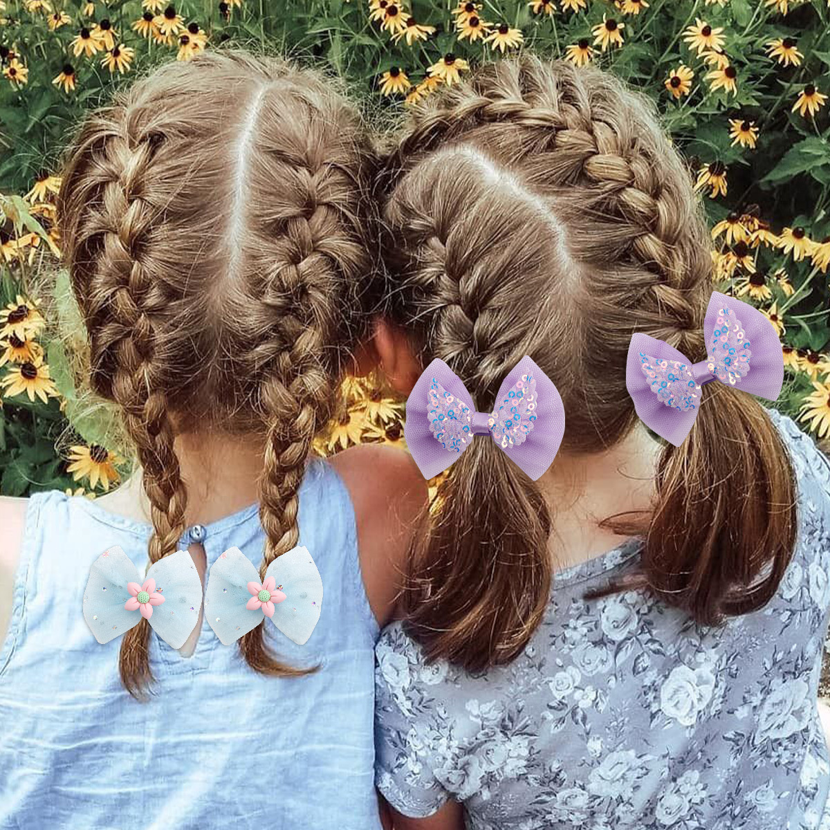 Korean Fabric Bow Children's Hair Band Cute Girl Lace Mesh Hair Accessories New Little Girl Head Rope Band Application Scenario