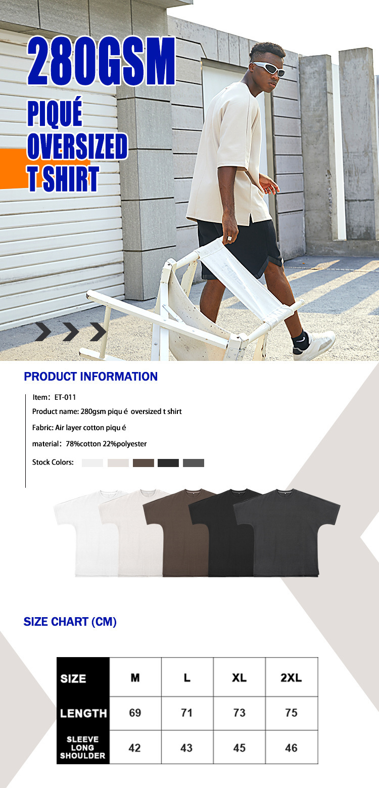 American retro air cotton versatile, neutral, oversized 280G sleeved, off-the-shoulder loose T-shirt pic 2