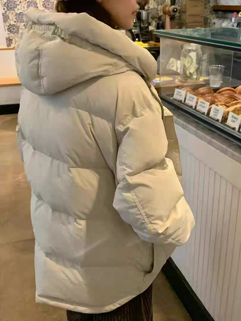 In stock 2025 winter new Dongdaemun, South Korea solid color simple casual hooded mid-length 90 duck down down jacket for women pic 44