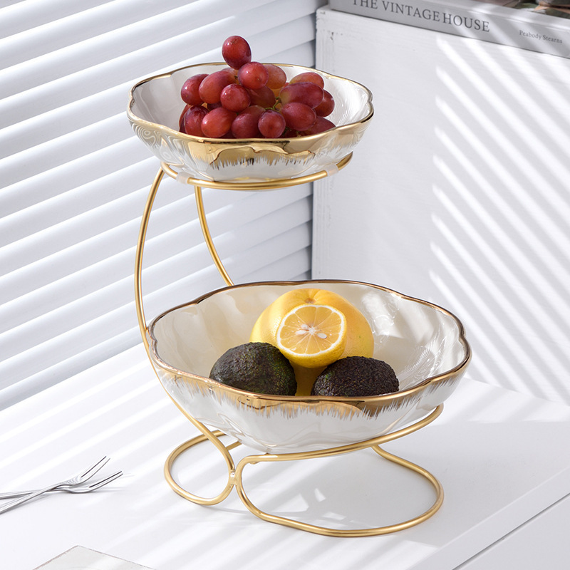 A light luxury double-layered fruit platter Specification image
