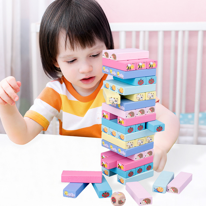 儿童益智叠叠乐平衡叠叠高抽积木层层叠堆木条抽抽乐木头桌游玩具1详情图1