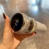 Smart insulated cup with tea and water separation, high appearance level, light luxury diamond-encrusted 316 stainless steel water cup, portable for home use Application Scenario