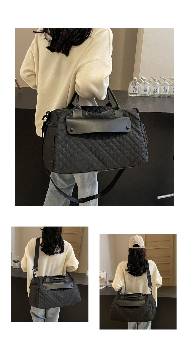 新款旅行包短途出差行李包女大容量运动健身包女士单肩斜挎手提包详情12