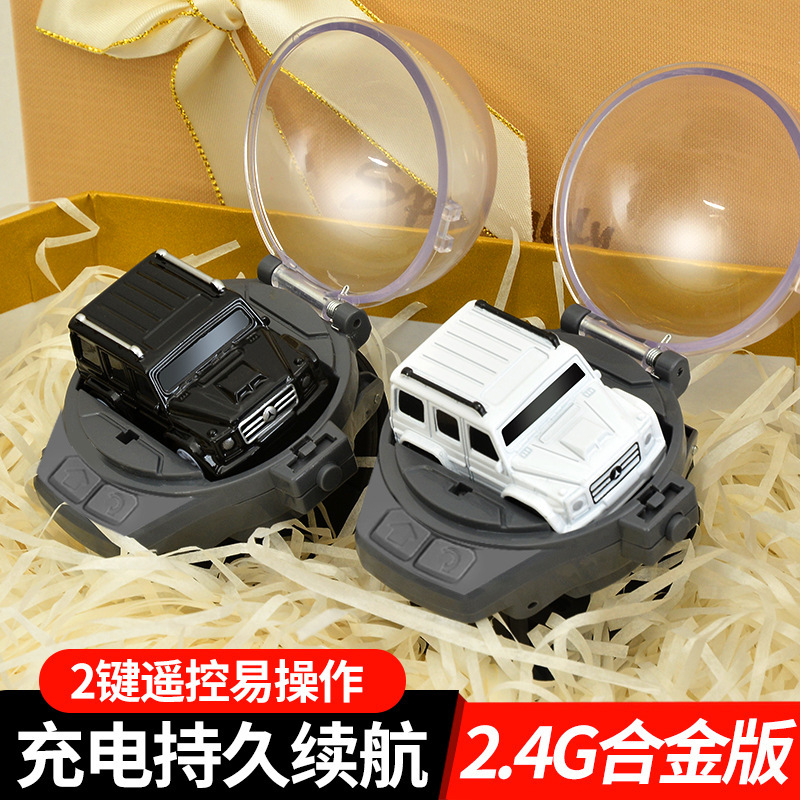 Cross-border children's watch remote control car, 2.4G alloy mini remote control racing car, boys' toy gift source factory details Picture
