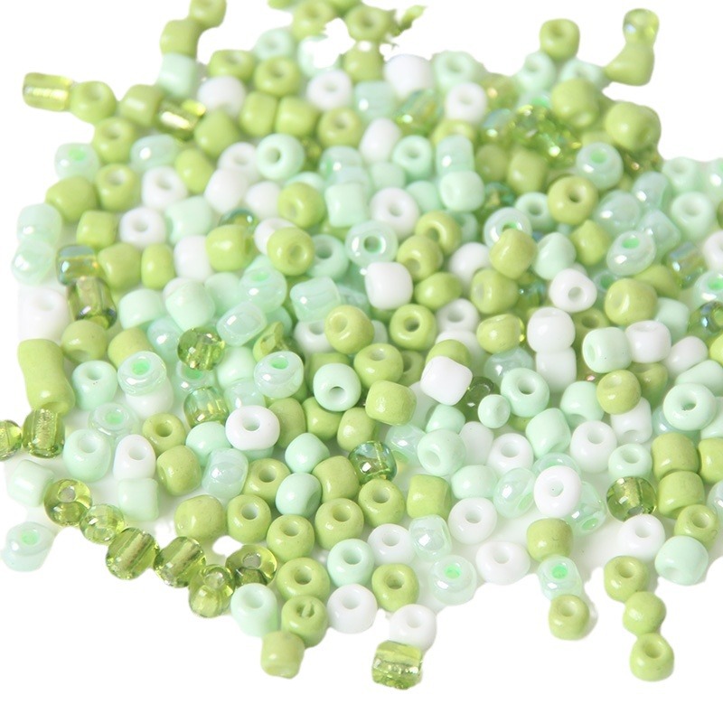30g mixed style and mixed color DIY glass rice beads, tube beads, hand-strung beads, loose beads, woven bracelet, ring, embroidery material Item Picture