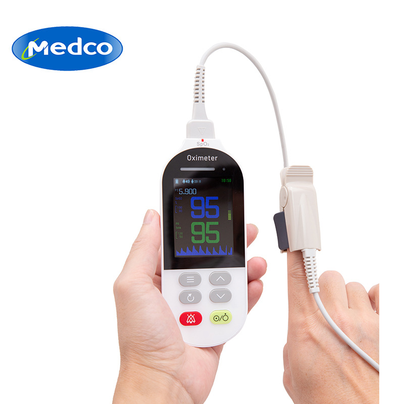 Cross-border best-selling handheld blood oxygen meter with three probes, suitable for both adults and children, finger-clip home blood oxygen meter
