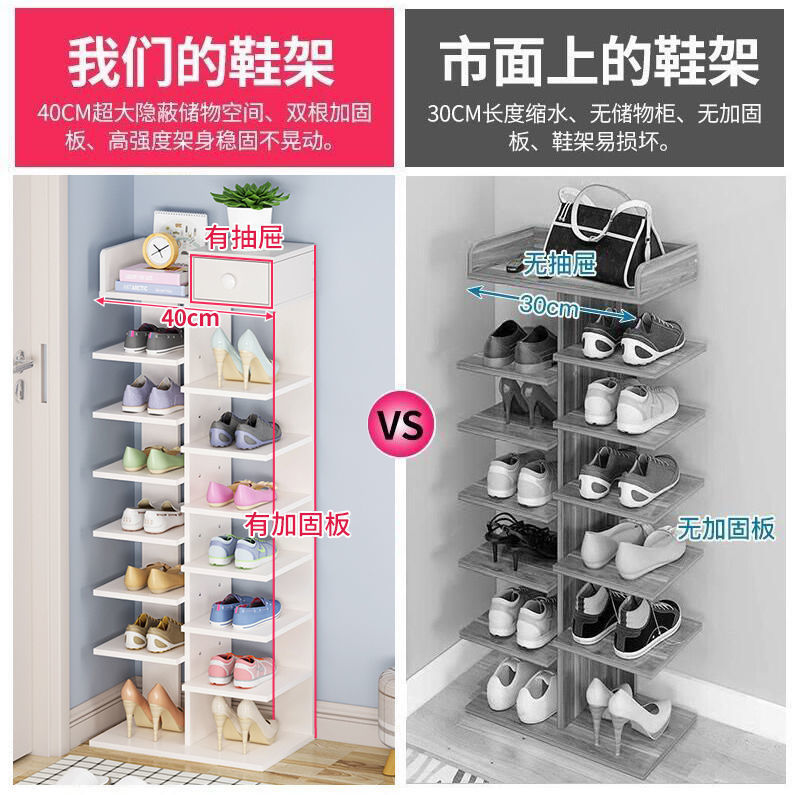 Shoe Rack Simple Door Home Small Mini Shoe Cabinet Dormitory Entrance Door Large Capacity Shoe Storage Rack Save Space Application Scenario
