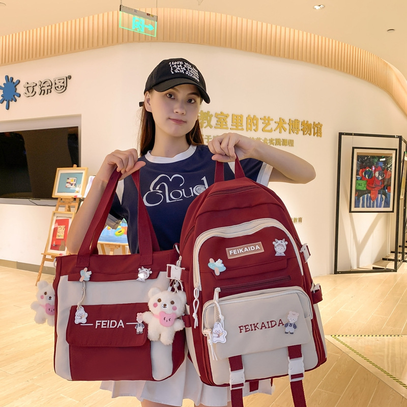 小清新书包女初中生高颜值可爱小学生双肩包中学生大容量轻便背包详情图5