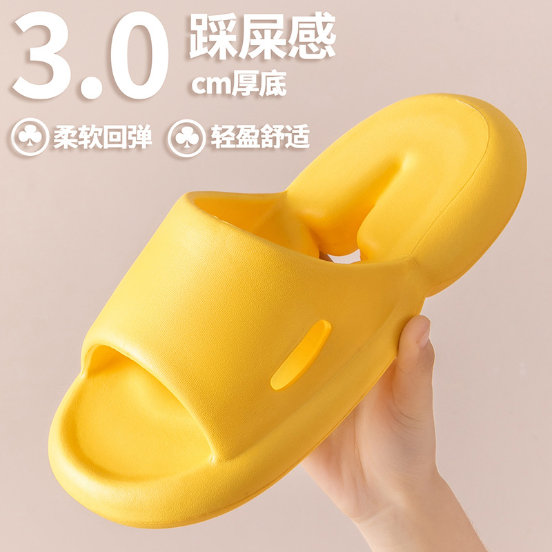 Slip-On Slippers Women's Summer Indoor Home For Couples With Non-Slip Silent Platform Bath Slippers details Picture