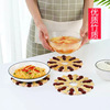 Round bamboo heat insulation mat, vegetable mat, anti-scald and heat-resistant clay pot mat, table mat, bowl mat, teacup mat, plate mat, 2 yuan details Picture