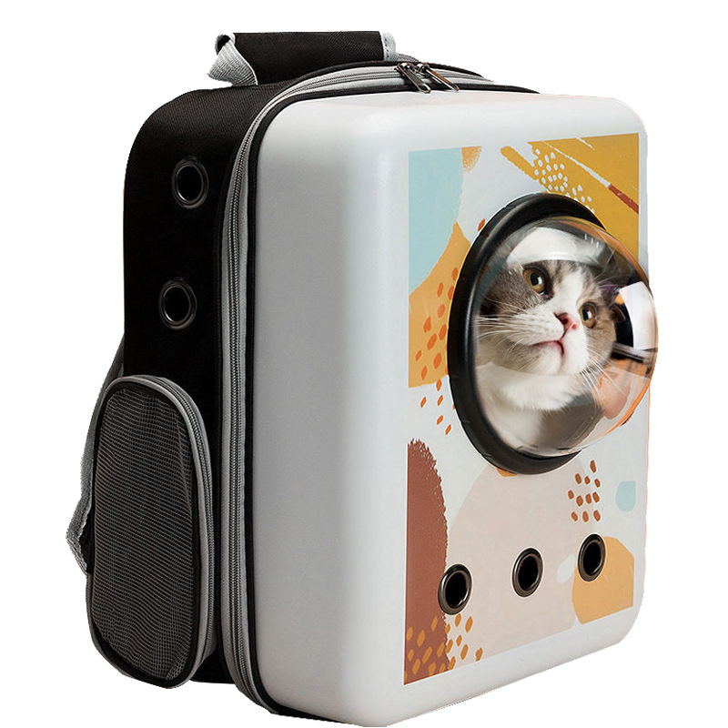 猫背包便携宠物外出包方形透气太空舱双背猫包外出包便携小型宠物
