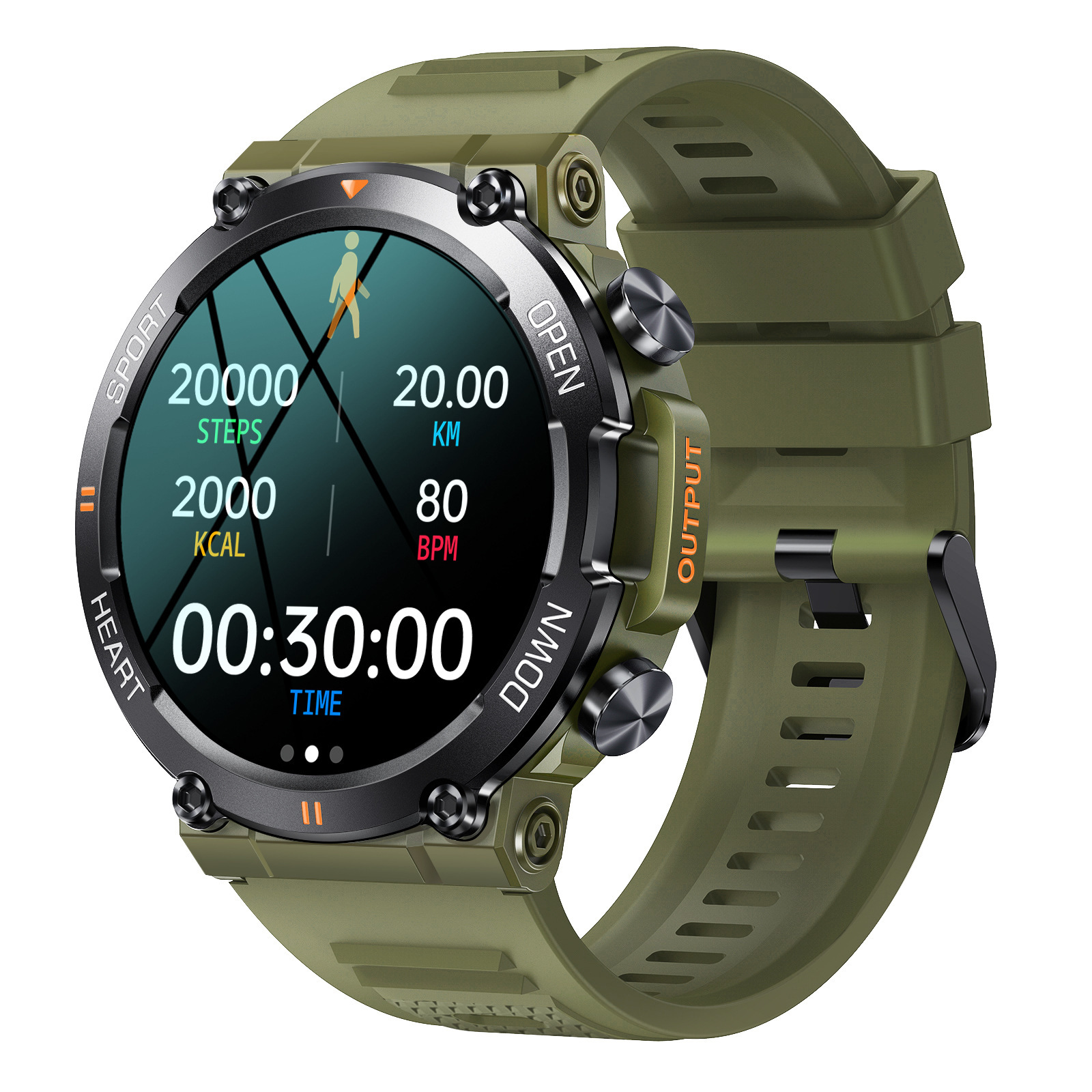 The new K56PRO three-proof smartwatch features music, calls, weather, blood pressure, blood oxygen, and a heart rate of 1.39 inches