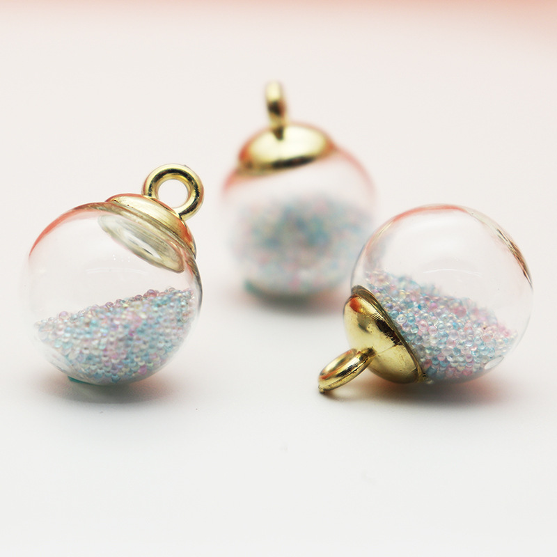 Iins windblown sand transparent glass ball pendant, headband, bracelet, necklace, keychain, DIY accessories details Picture