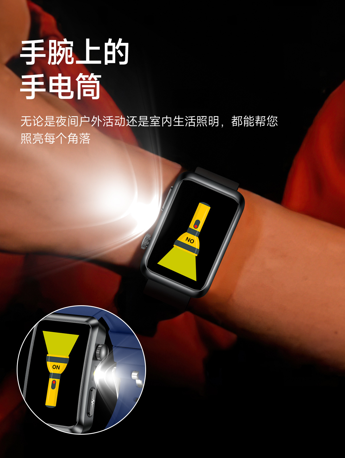 跨境TK77智能手表ECG血糖尿酸血脂检测皮电测试SOS运动健康手表详情8