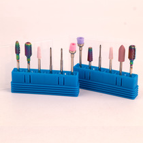 Six sets of nail polish head color alloy tungsten steel nail polish head quartz cleaning brush polishing 6 sets