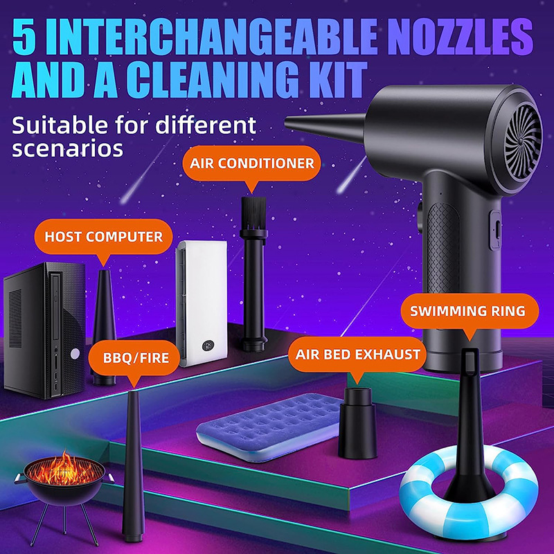 Original manufacturer's cross-border new products: portable dust blower, multi-functional car vacuum cleaner, cordless electric dust blower details Picture