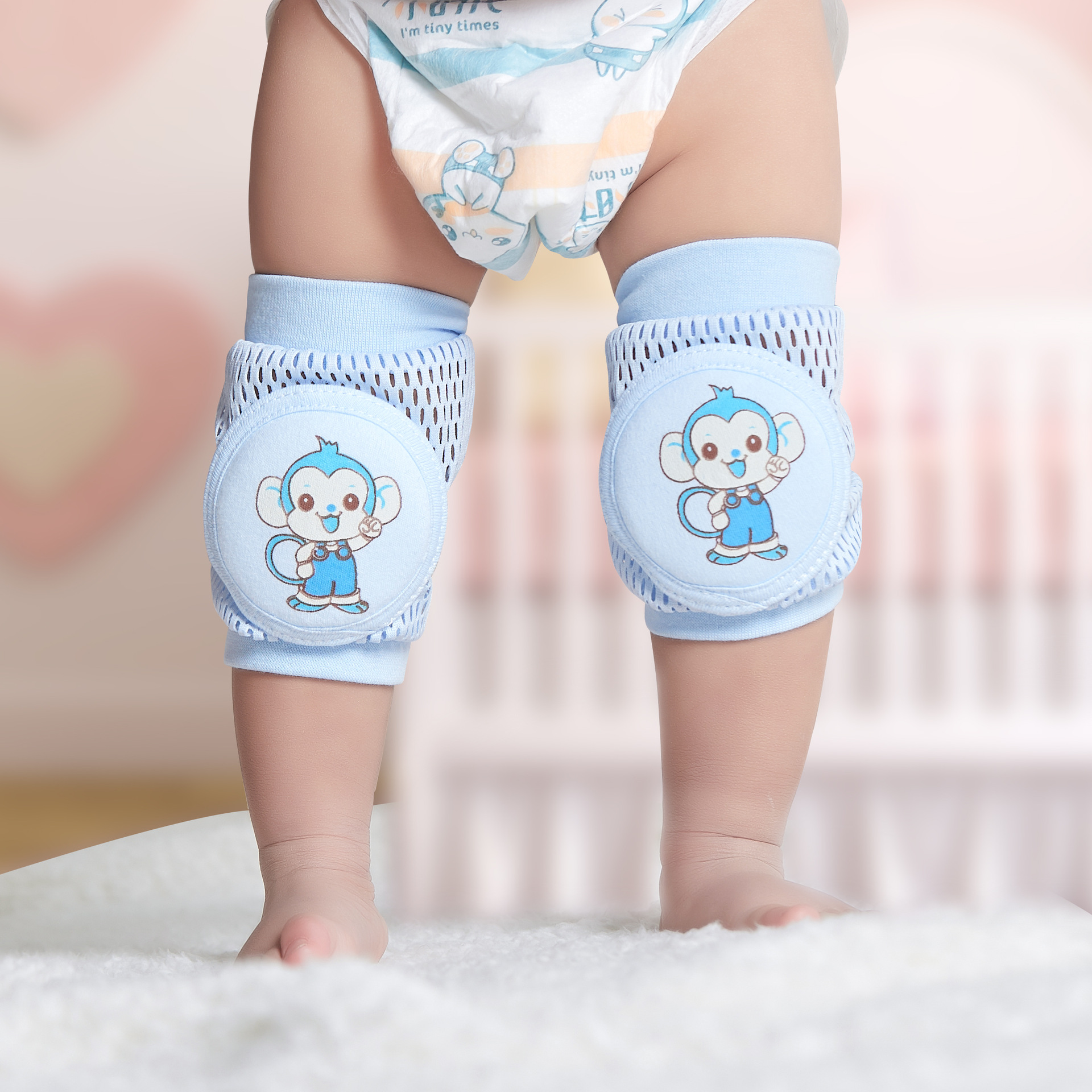 Children's breathable mesh knee pads Baby knee pads Infant knee pads Baby crawling toddler walking sports elbow pads full figure