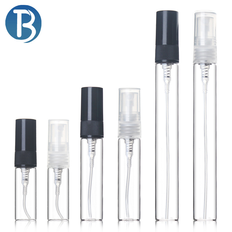批发5ml-10ml香水瓶透明小样分装瓶塑料喷雾现货可印刷刻度加LOGO