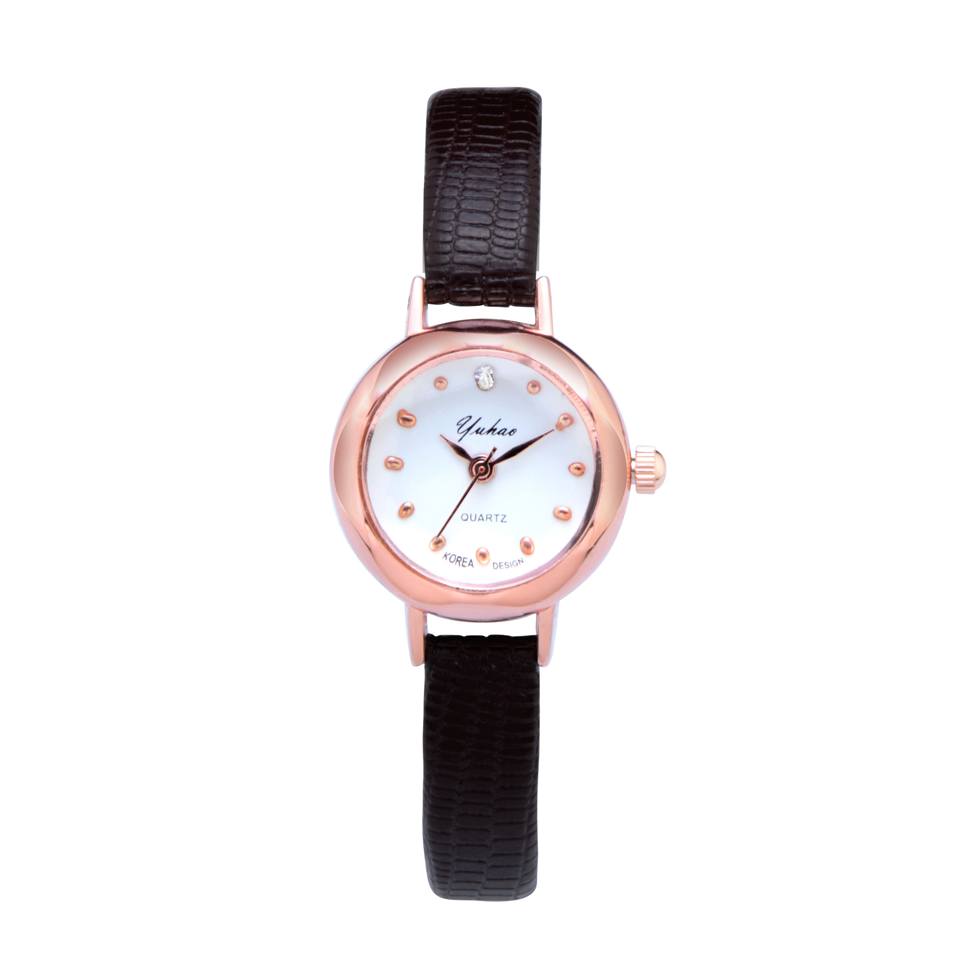 手表/时尚单品/吊坠手链手表/小绿表/石英表女学生白底实物图