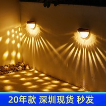 Amazon sells solar semi-circular wall lights outdoor waterproof water drop wall lights LED fence lights guardrail step lights