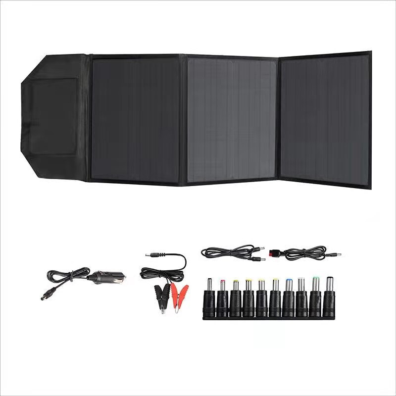 Fast-charging solar panel, single crystal 60W solar panel, solar folding package, outdoor solar power generation panel details Picture