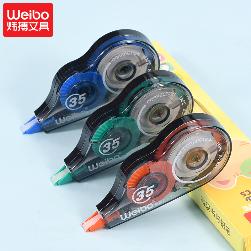 Weibo Stationery Wholesale offers 3 sets of creative new correction tools and mini candy-colored correction tapes for students