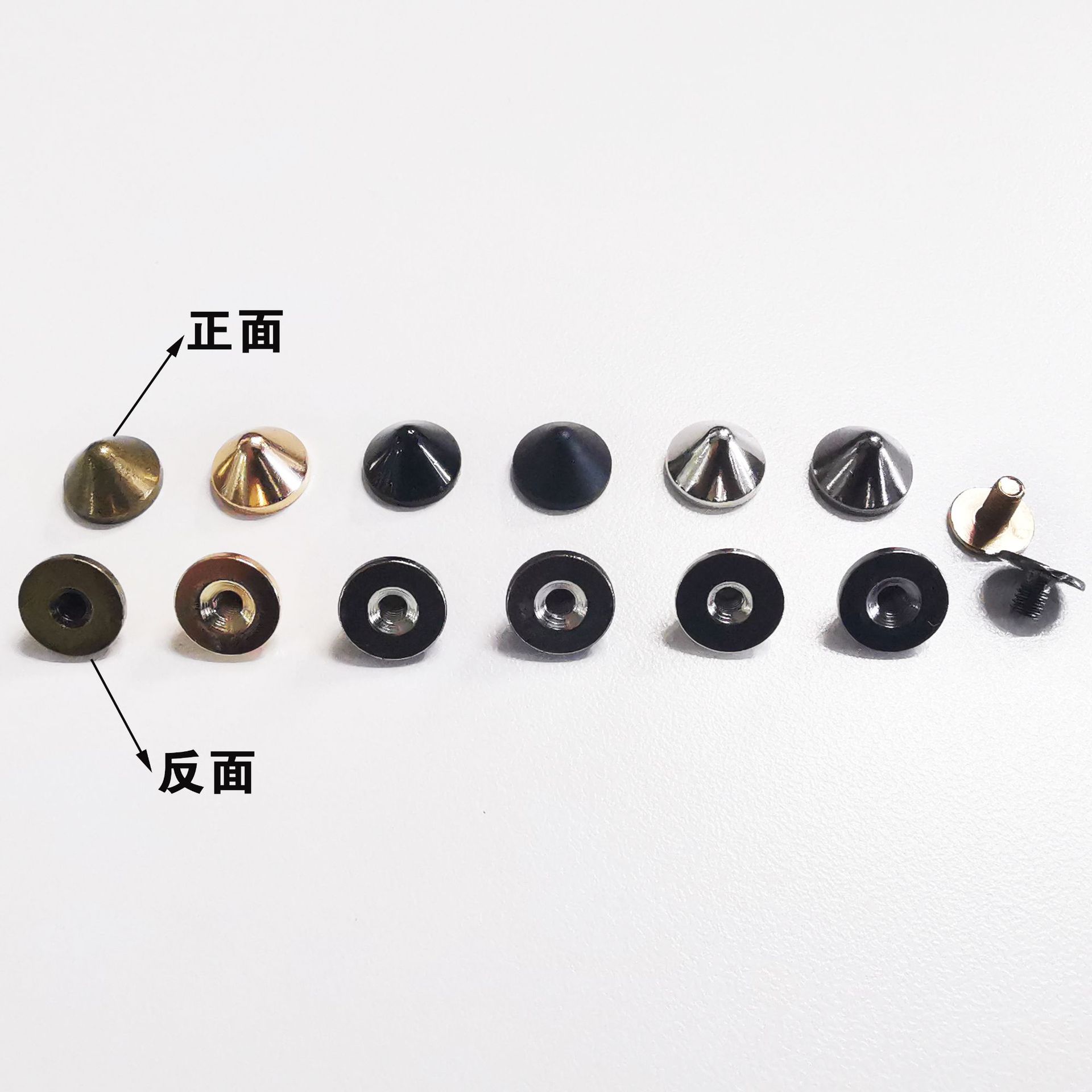 Customized processing of various styles of conical pointed rivets, trendy bag decoration hardware accessories Application Scenario