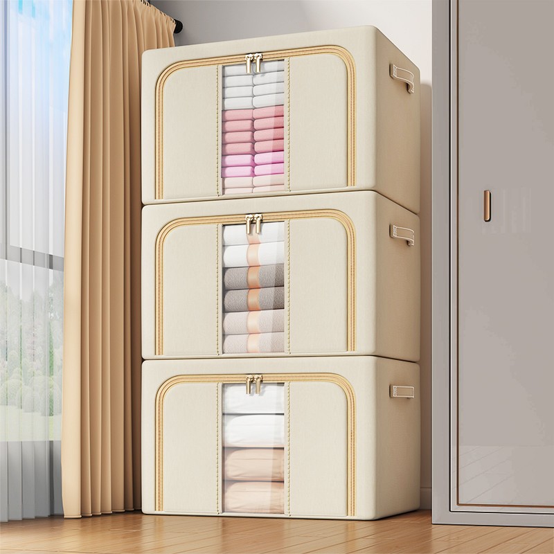 Folding and organizing storage box for clothes, large-capacity household special storage box for down jackets, quilts and clothes, 100-meter box Specification image