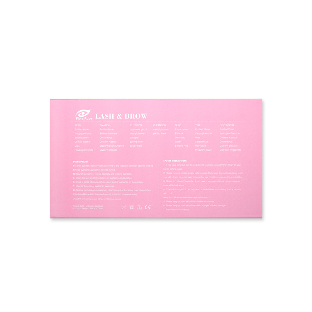 Flora Ruby Eyelash Brow Dye And Perm Beauty Beauty Salon Selling Eyebrow Dye And Perm Eyelash Set Cross-Border Wholesale Application Scenario