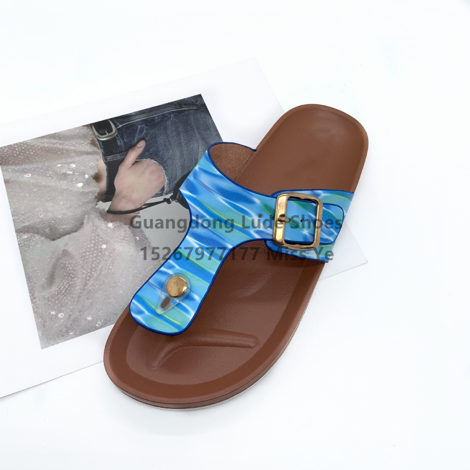 Summer New Platform Slippers T Type Graffiti Slippers Outside To Wear Craft Shoes Guangzhou Women's Shoes Casual All-Match Slippers Women Application Scenario