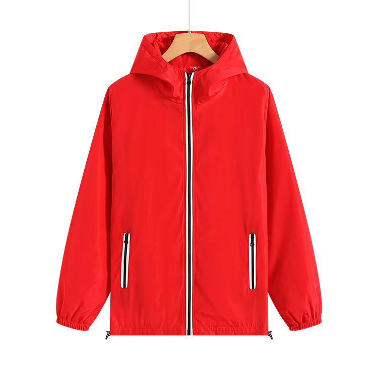 New Work Coat Coat Windbreaker Printed Logo Advertising Shirt Fixed Work Coat Printing Word Hooded Reflective Strip Autumn And Winter Clothing details Picture