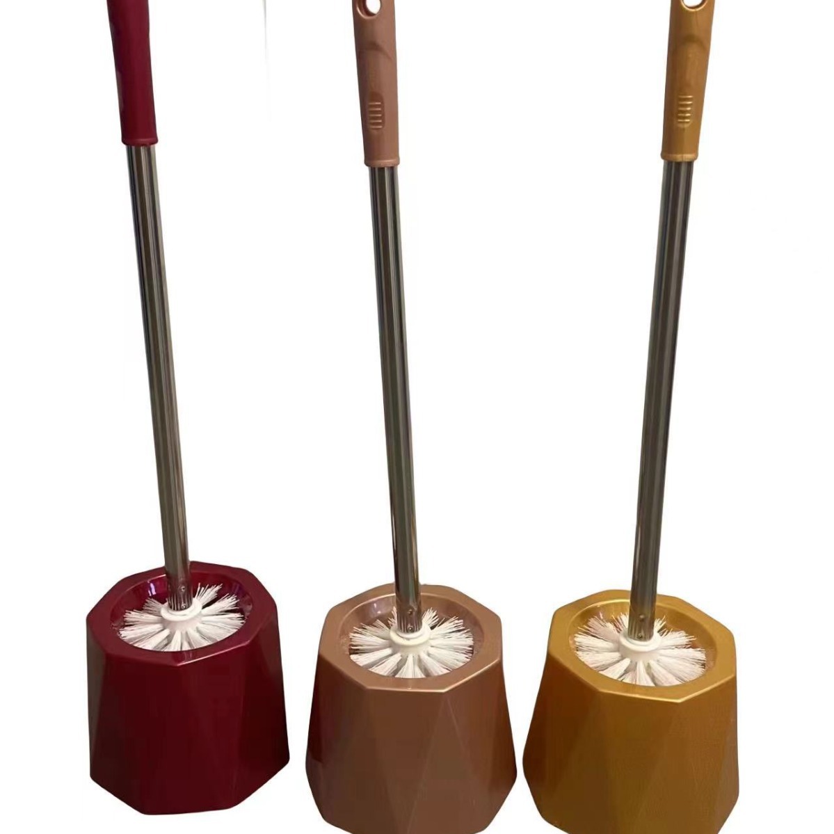 Household toilet brush set, bathroom cleaning brush, toilet no blind spot brush, wall-mounted long-handled soft bristle toilet cleaning brush details Picture