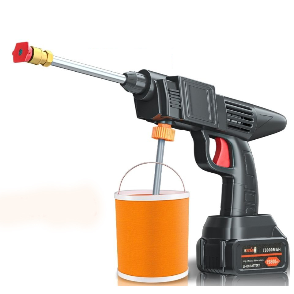 Wireless Car Wash Water Gun Portable Small Ultra-High Pressure Household Spray Flowers Lithium Battery Automatic Car Wash Item Picture