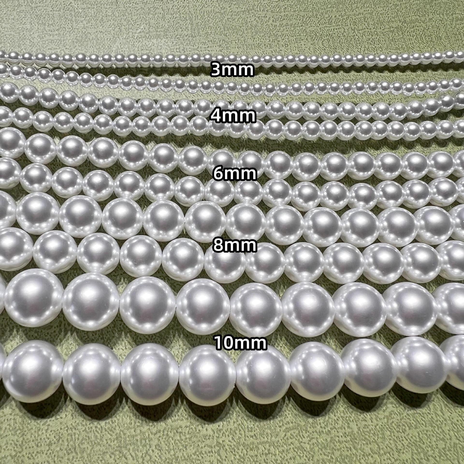 Korean craftsmanship 2-13mm glass imitation pearl Australian white straight-hole round beads high-quality loose beads DIY accessories wholesale Application Scenario