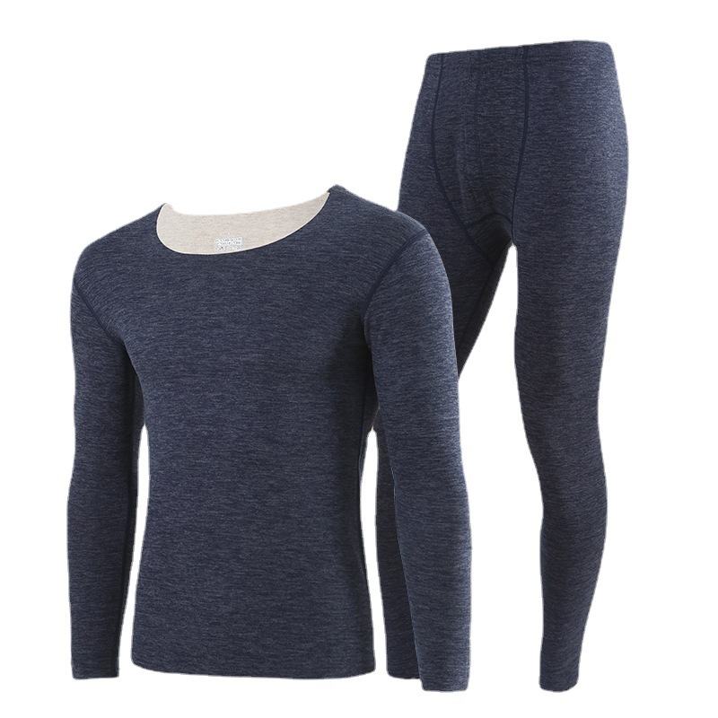 2022 New Cashmere Silk Thermal Underwear Men Ab Face Velvet Long Johns Set Women's Seamless Base Shirt Item Picture