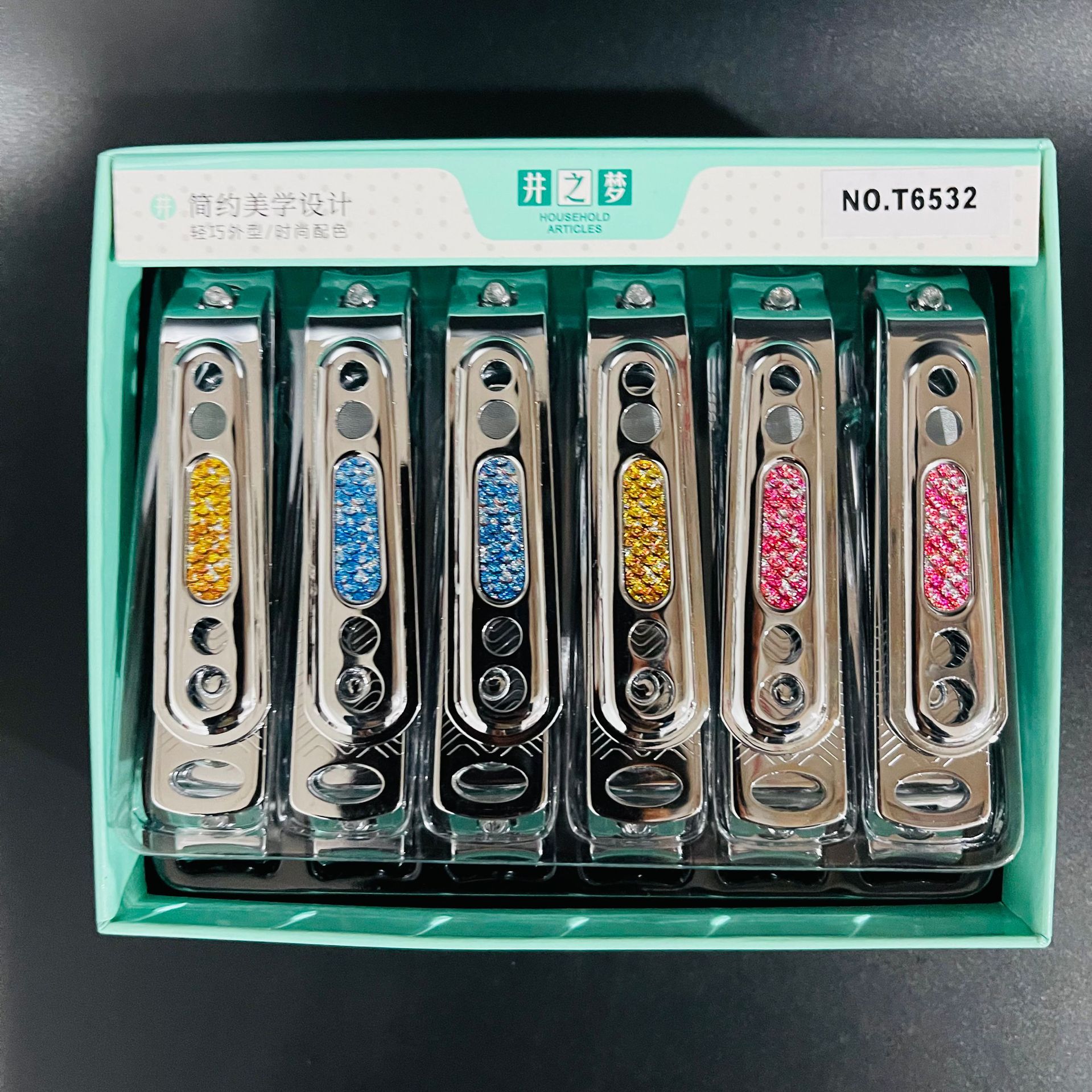 【 Office 】T6532 24 per box, 960 per piece. T6532 nail clippers, large nail clippers, carbon steel flat nail clippers, 24 per box, 2 yuan store wholesale supply details Picture