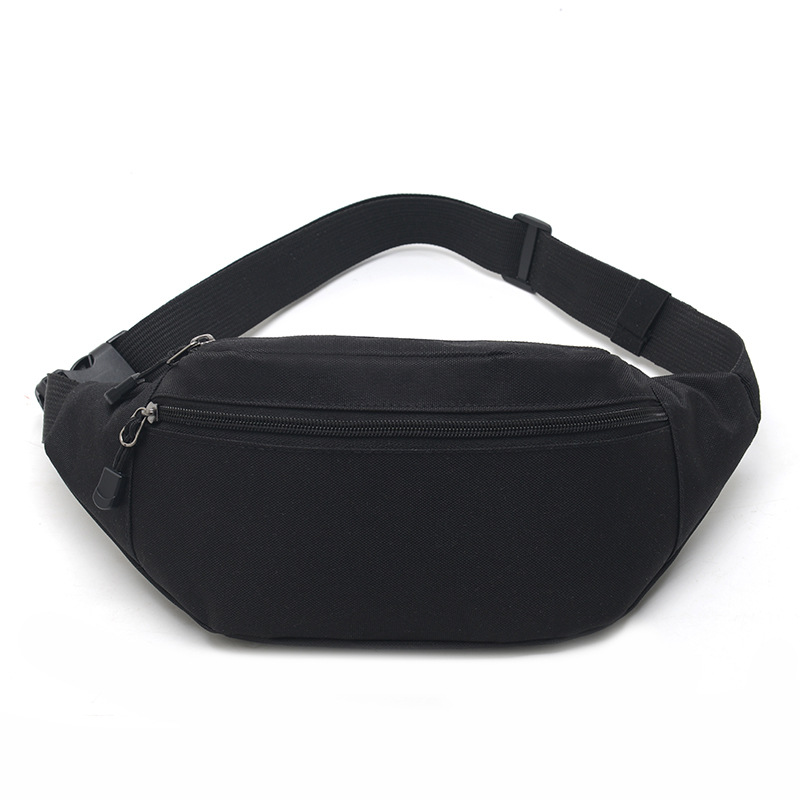 男士腰包/摆摊腰包/腰包手机包/腰包/腰包前中侧开口白底实物图