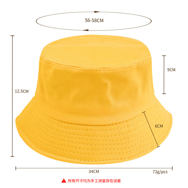 Light Plate Fisherman's Hat Basin Hat Made Embroidery Logo Printed Fishing Hat Women's Pure Cotton Sunblock Fisherman's Hat Wholesale details Picture