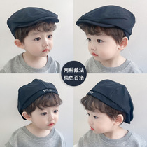 Chou-nan baby hat spring and summer Korean system simple solid color boy's cap tide girl's reverse wear children's forward hat
