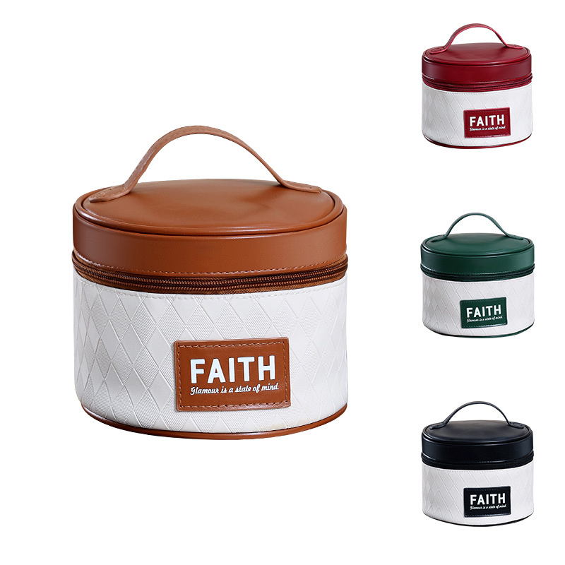 2023 New Cylinder Portable Makeup Bag Fashion Portable Travel Storage Bag Moisture-Proof Household Storage Bag Wholesale Item Picture