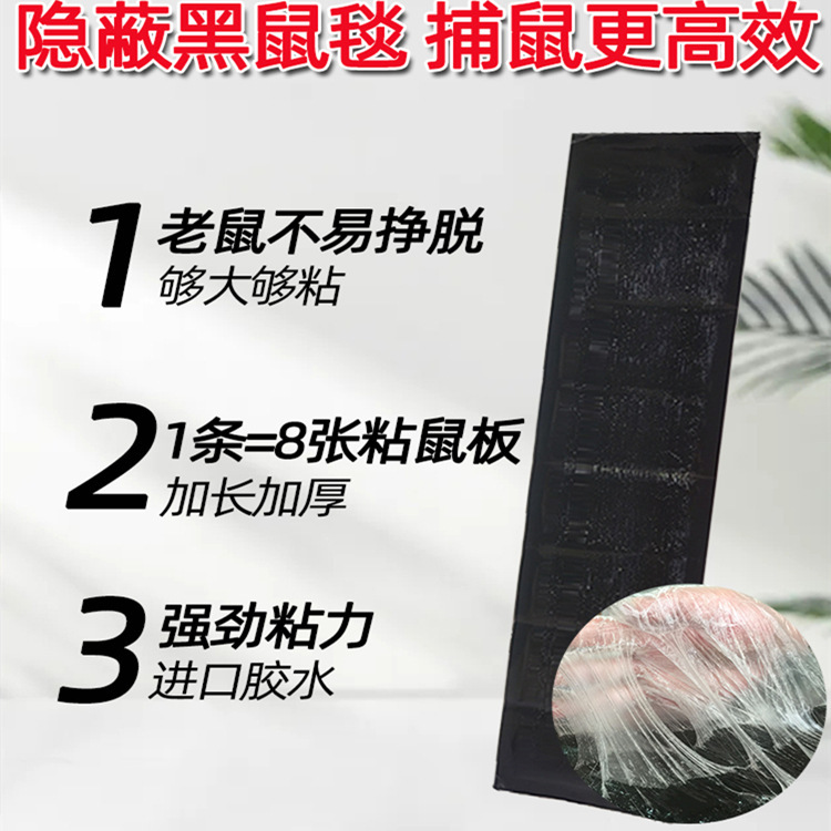 老鼠粘强力粘鼠板捉粘大老鼠贴沾胶诱鼠加长捕鼠厚魔毯神器老鼠夹产品图