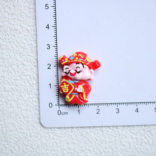 diy resin accessories and ornaments, good luck for the New Year, God of Wealth cream glue phone case storage box, fridge magnet materials details Picture