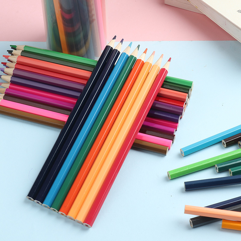 六角杆彩色铅笔 木质色铅笔 7英寸油漆杆 美术绘画彩笔 涂鸦彩铅详情图1