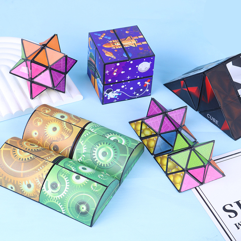 Douyin's same style unlimited 3D Rubik's Cube children's stress-relieving magnetic Rubik's Cube magnetic versatile irregular-shaped toy Application Scenario