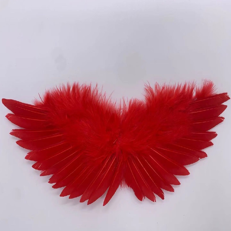 New Small Feather Angel Wings Pet Doll Doll Decoration Six Points Baby Clothes Accessories Chinese Valentine's Day Props details Picture